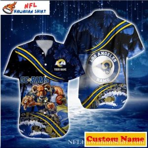 Midnight Rush – Los Angeles Rams Football Hawaiian Shirt