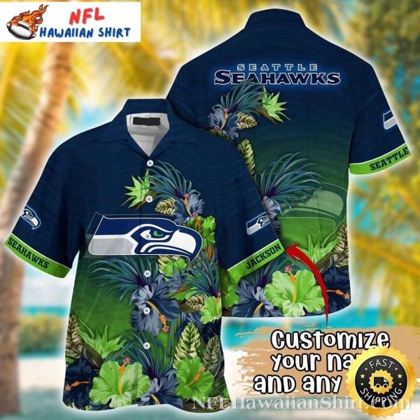 Midnight Tropics Seahawks Fanfare – Seattle Seahawks Tropical Hawaiian Shirt