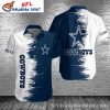 Monochrome Leafy Dallas Cowboys Aloha Shirt