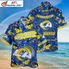 Rams Surf And Play – Mickey LA Rams Themed Hawaiian Shirt