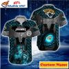 Midnight Mascot Jacksonville Jaguars Hawaiian Aloha Shirt – Custom Name Feature