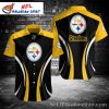 Gridiron Gold Pittsburgh Steelers Mesh Hawaiian Shirt