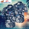Monochrome Flora Titans – Tennessee Titans Hawaiian Shirt