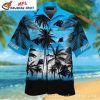 NFL Hawaiian Carolina Panthers Shirt In Bright Blue Splash