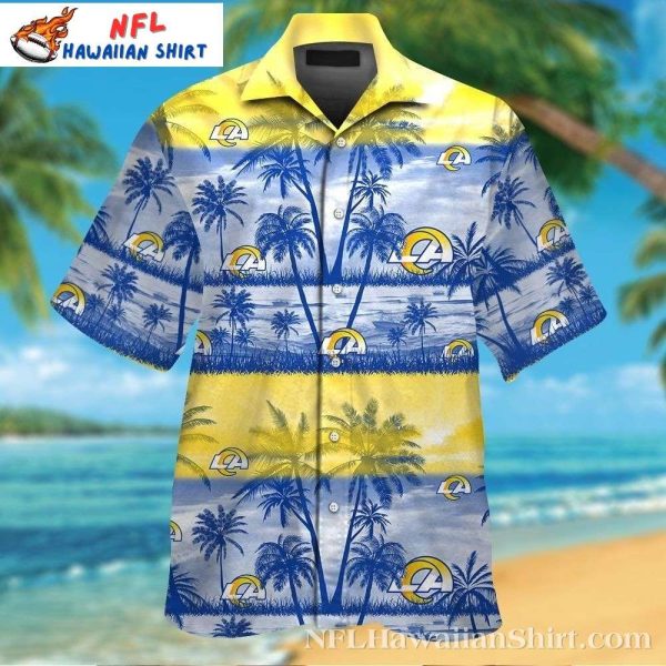 Morning Glory Rams Aloha Shirt – Sunrise Serenity With LA Spirit