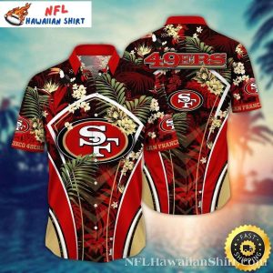 NFL 49ers Nightshade Floral Majesty Hawaiian Shirt