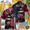 Roses Falcons – Bold Black And Red Atlanta Falcons Hawaiian Shirt