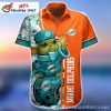 NFL American Skull Miami Dolphins Hawaiian Shirt – Spectral Tide Fan Edition