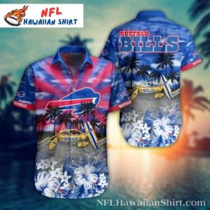 NFL Buffalo Bills Sunset Palms Hawaiian Shirt