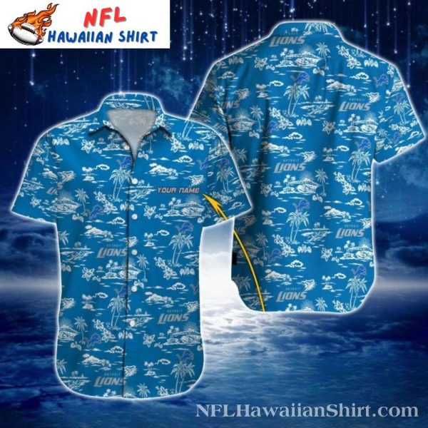 NFL Detroit Lions Island Escape Men’s Hawaiian Shirt