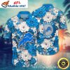 Gridiron Glory Blue Detroit Lions Tropical Hawaiian Shirt