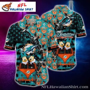 NFL Disney Mickey And Minnie Miami Dolphins Hawaiian Shirt