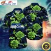 Seahawks Floral Field Rush Hawaiian Shirt – Vivid Blossoms And Stripes