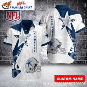 NFL Glory Dallas Cowboys Personalized Hawaiian Shirt With Helmet Design