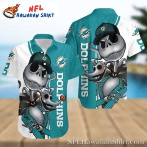 NFL Jack Skellington And Zero Miami Dolphins Hawaiian Shirt