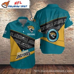 NFL Jacksonville Jaguars Logo Print Custom Name Hawaiian Shirt