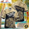 NFL Hawaiian Saints Shirt With Checkered Flag And Team Logo Accent
