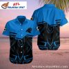 NFL Hawaiian Carolina Panthers Shirt With Abstract Blue Camouflage