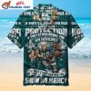 Philadelphia Eagles Freedom Skull Stripes And Palms Aloha Shirt