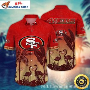 NFL San Francisco 49ers Flamingo And Flower Tropical Hawaii Shirt