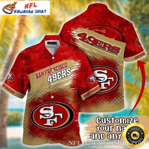 NFL San Francisco 49ers Metal Pattern Personalized Hawaiian Shirt