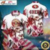 NFL San Francisco 49ers Gold Rush Floral Hawaiian Shirt