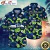 Seahawks Quantum Leap Custom Name Number Black Hawaiian Shirt