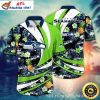 NFL Seattle Seahawks Swirl Precision Custom Fan Aloha Shirt