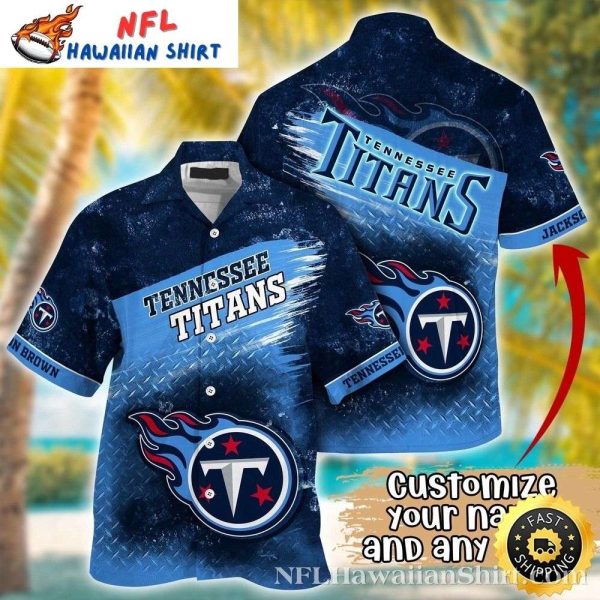 NFL Tennessee Titans Metal Pattern Personalized Hawaiian Shirt