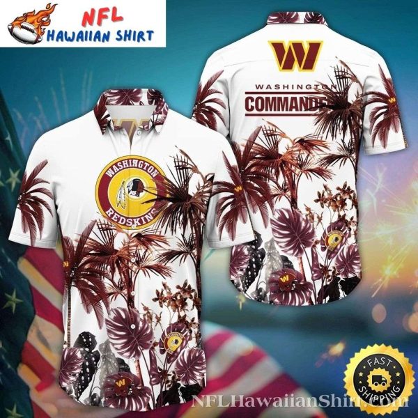 NFL Washington Commanders Palm Tree Hawaiian Shirt