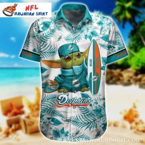 NFL Yoda Surfboard Miami Dolphins Hawaiian Shirt
