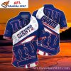 New York Giants Blazing Tribal Flame Hawaiian Shirt