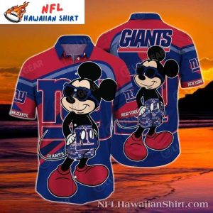 NY Giants Classic Mickey Playmaker Hawaiian Aloha Shirt