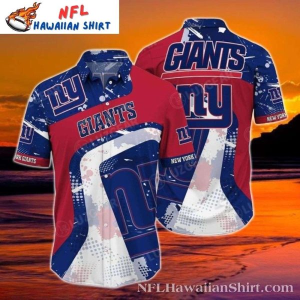 NY Giants Dynamic Play Red And Blue Hawaiian Shirt