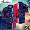 NY Giants Night Bloom And Football Skull Tropical Hawaiian Shirt
