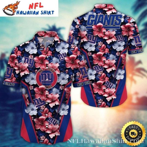 NY Giants Hawaiian Sunset Shirt – Hibiscus And Helmets Tropical Mix