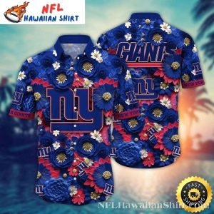 NY Giants Majestic Bloom Nightfall Hawaiian Shirt