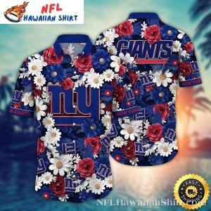 NY Giants Rose Garden Hawaiian Shirt – New York Floral Victory Pattern