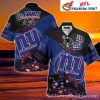 New York Giants Striped Floral Elegance Hawaiian Shirt