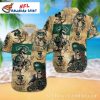 New York Jets Logo Print Hawaiian Shirt – Skull And American Flag Edition