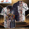 Monochrome Botanical – Chicago Bears Hawaiian Shirt