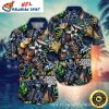 Navy Floral Starburst Dallas Cowboys Hawaiian Shirt