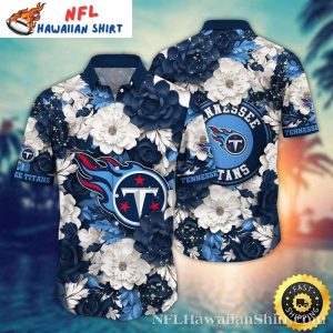 Navy Bloom Titan Spirit – Hawaiian Tennessee Titans Shirt