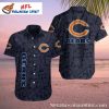 Navy Night Roses – Chicago Bears Hawaiian Shirt