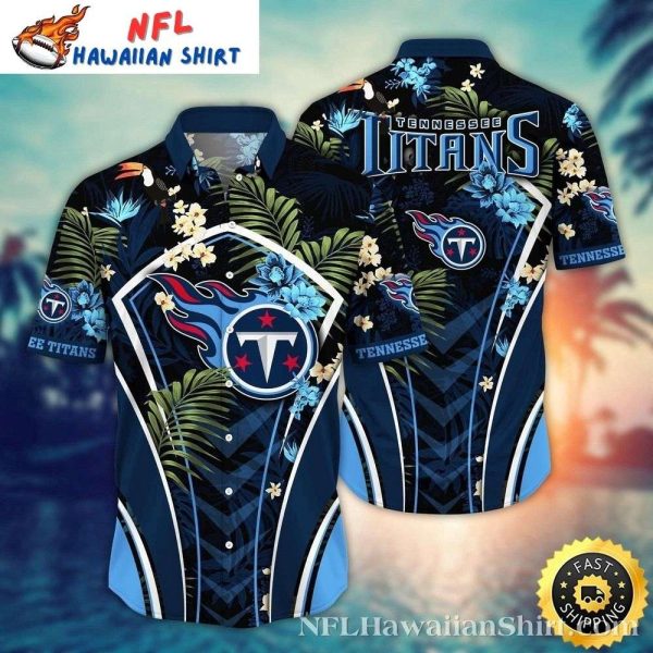 Navy Flora Titan Wave – Hawaiian Titans Shirt