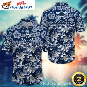 Navy Floral Emblem Dallas Cowboys Aloha Shirt – Petal Power Play