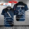 Sporty Swoosh Dallas Cowboys Hawaiian Shirt With Nike Logo