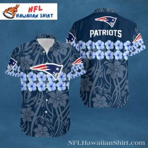 New England Patriots Floral Lei Hawaiian Shirt – Team Spirit With A Floral Twist
