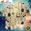 Elegant Gold Play – NFL Saints Hawaiian Shirt With Fleur-de-Lis Accents