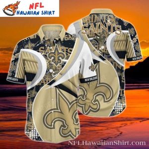 New Orleans Saints Aloha Spirit Hawaiian Shirt With Geometric Flair